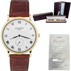 2004 Patek Philippe Calatrava 18K Yellow Gold 32mm 3919R Watch