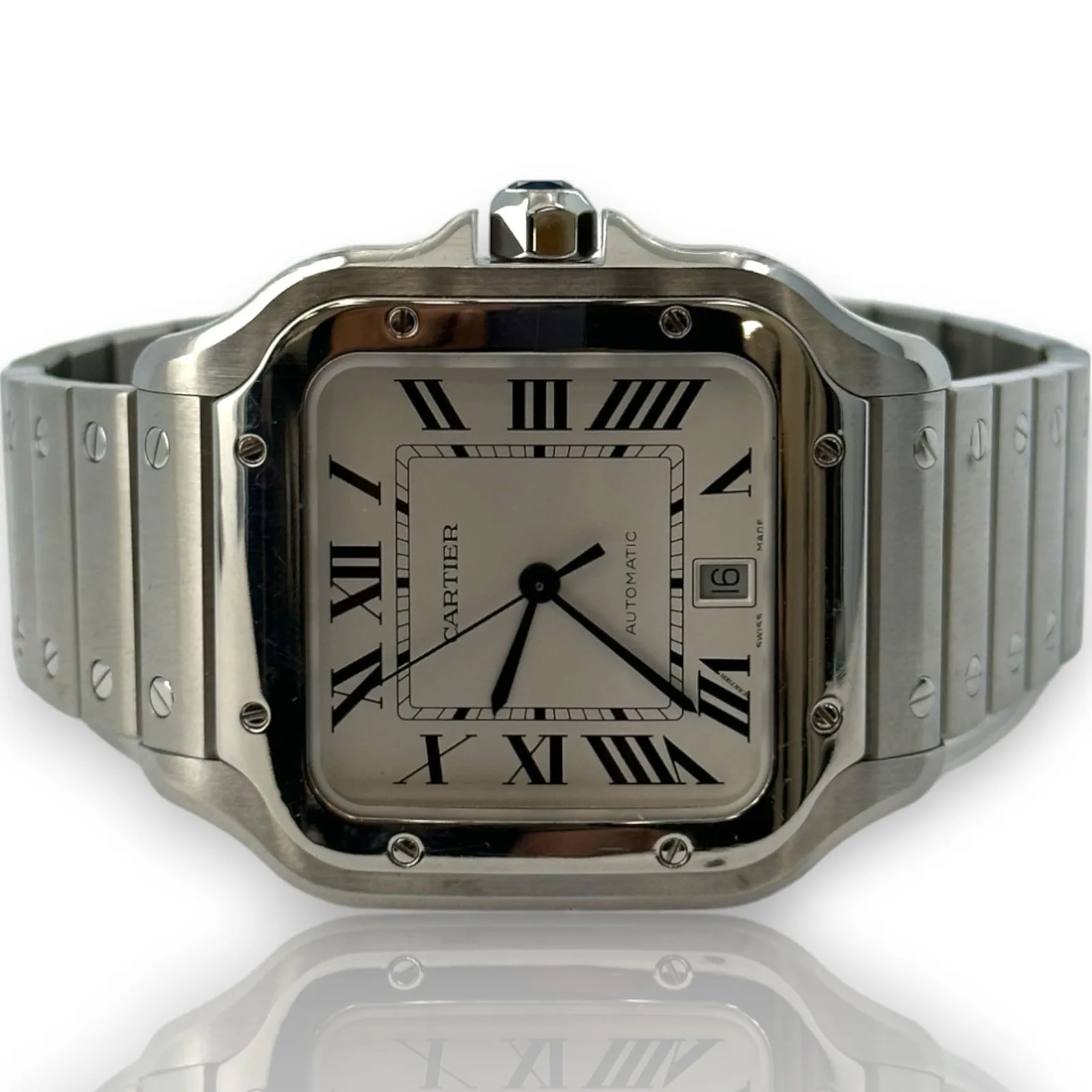 2022 Cartier Santos de Cartier 4072 Stainless Steel 40mm Watch B&P