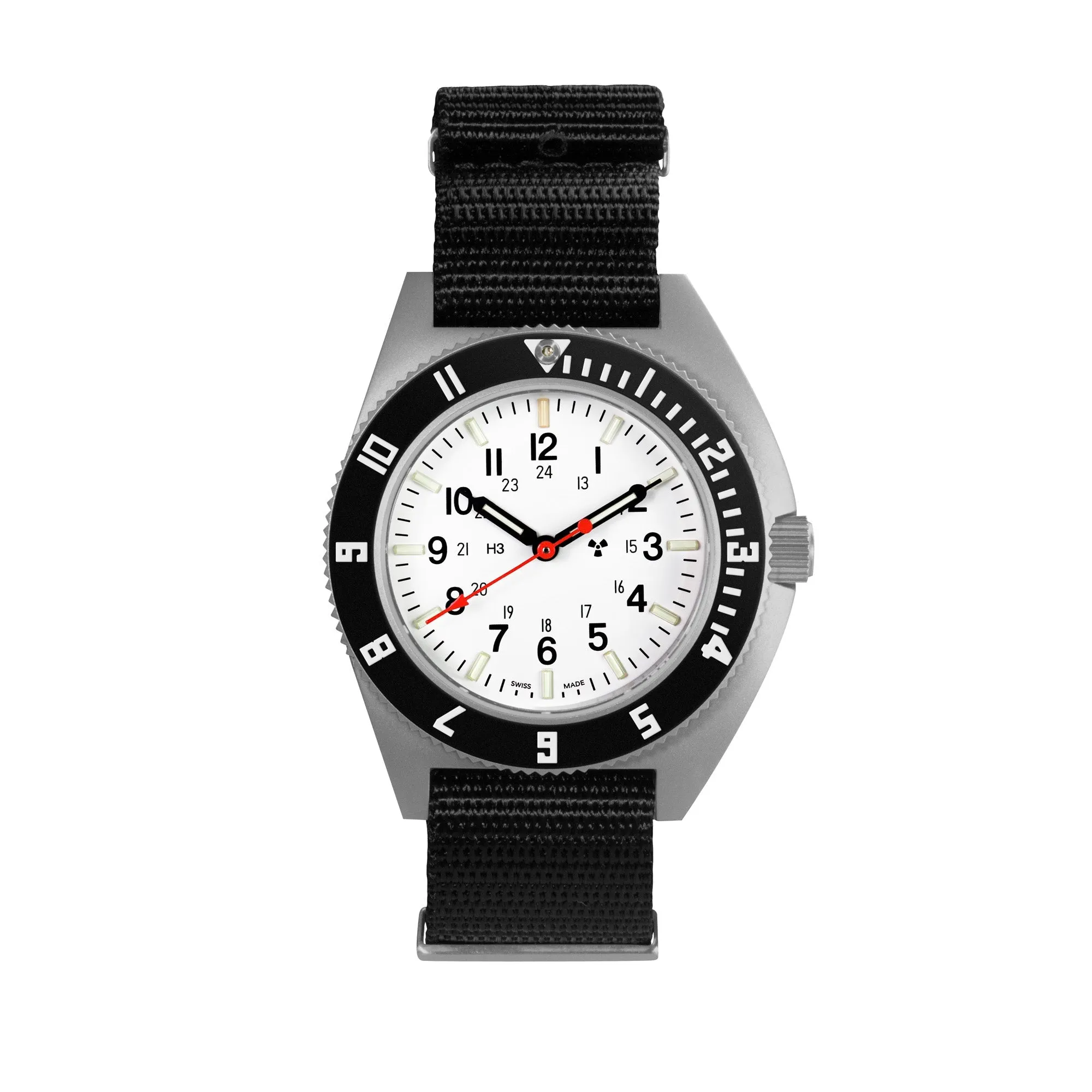 41mm Arctic Steel Navigator (SSNAV) on Nylon DEFSTAN