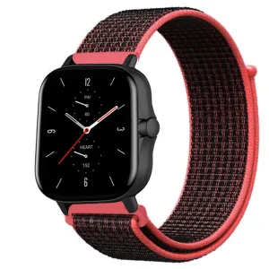 Amazfit GTS 2 Nylon Strap (Black/Coral)