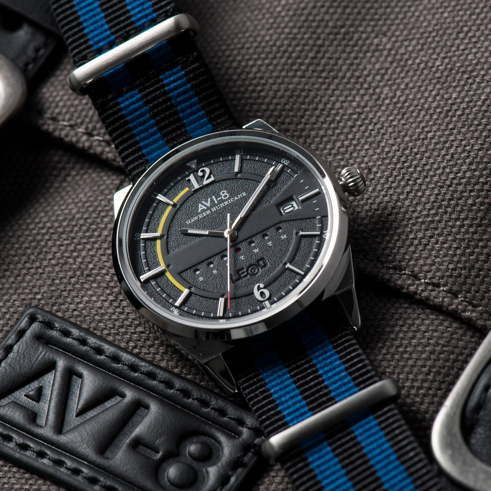 AVI-8 Hawker Hurricane Wingman Japanese Quartz Blue Bound Men's Watch AV-4044-02