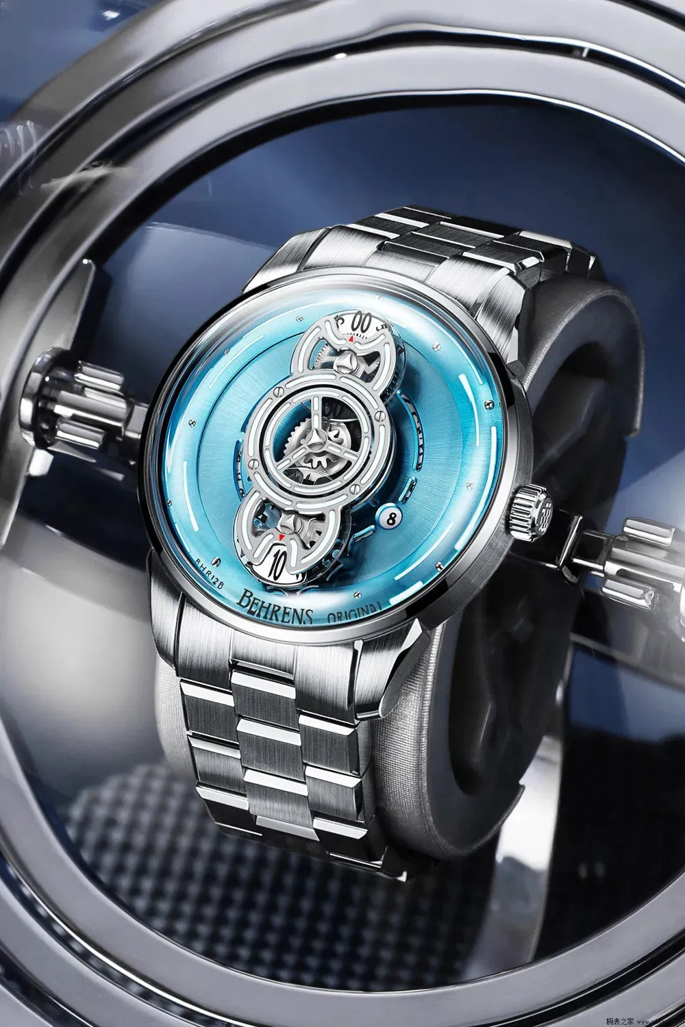 BEHRENS "SPACE TRAVELLER" AUTOMATIC ICY BLUE (BRACELET)