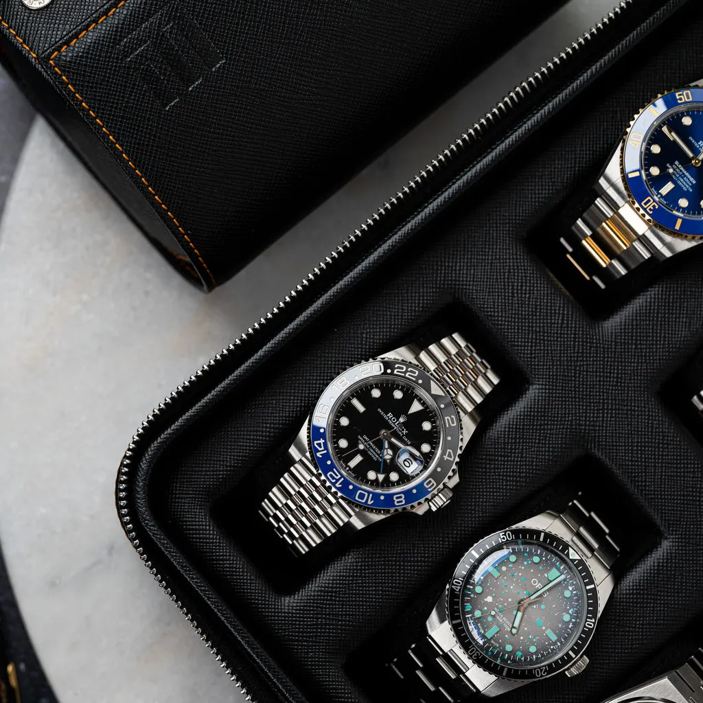 Black Saffiano Watch Box – Six Watches