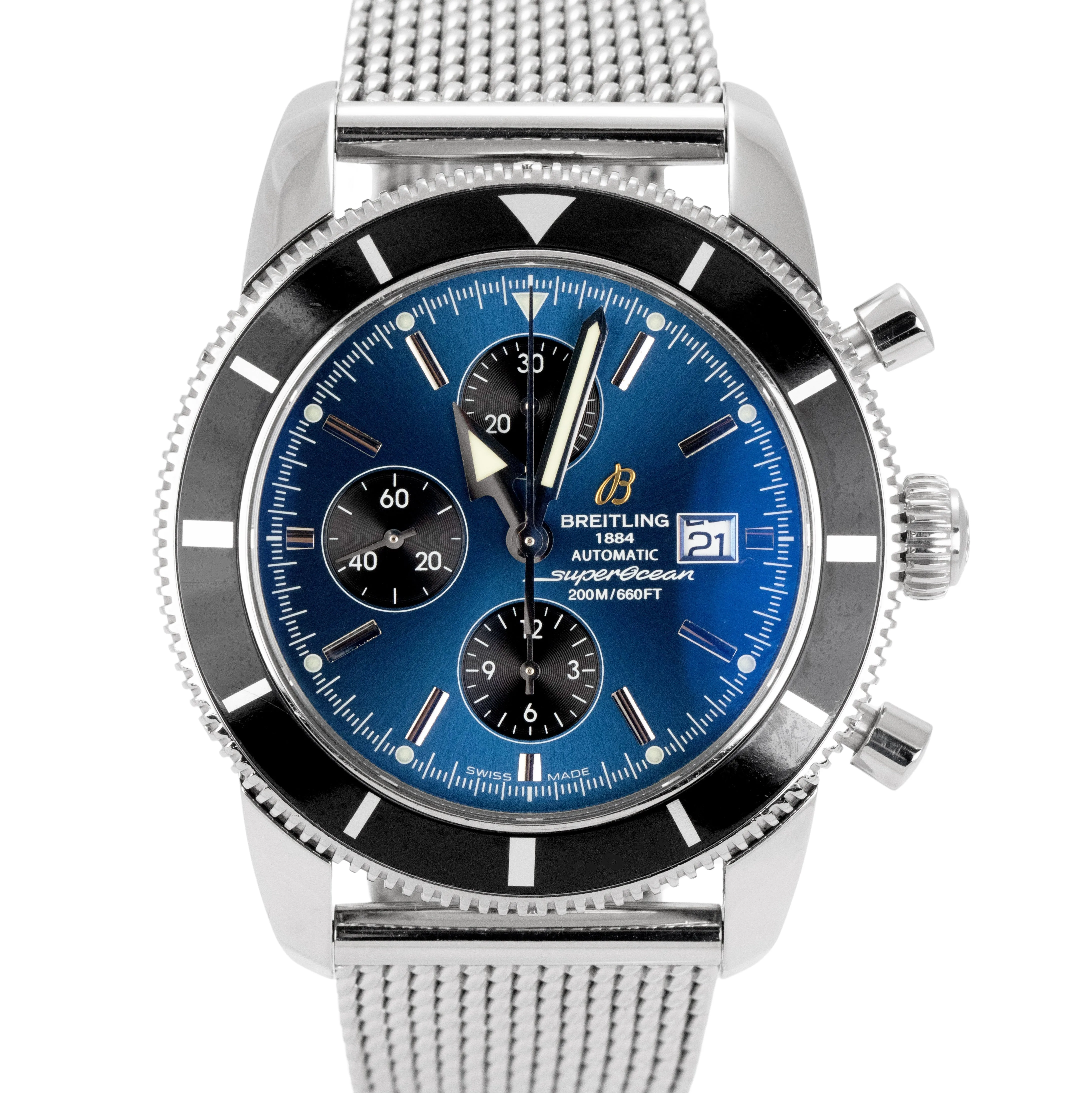 Breitling SuperOcean Heritage 46mm Stainless Steel Blue Automatic Watch A13320