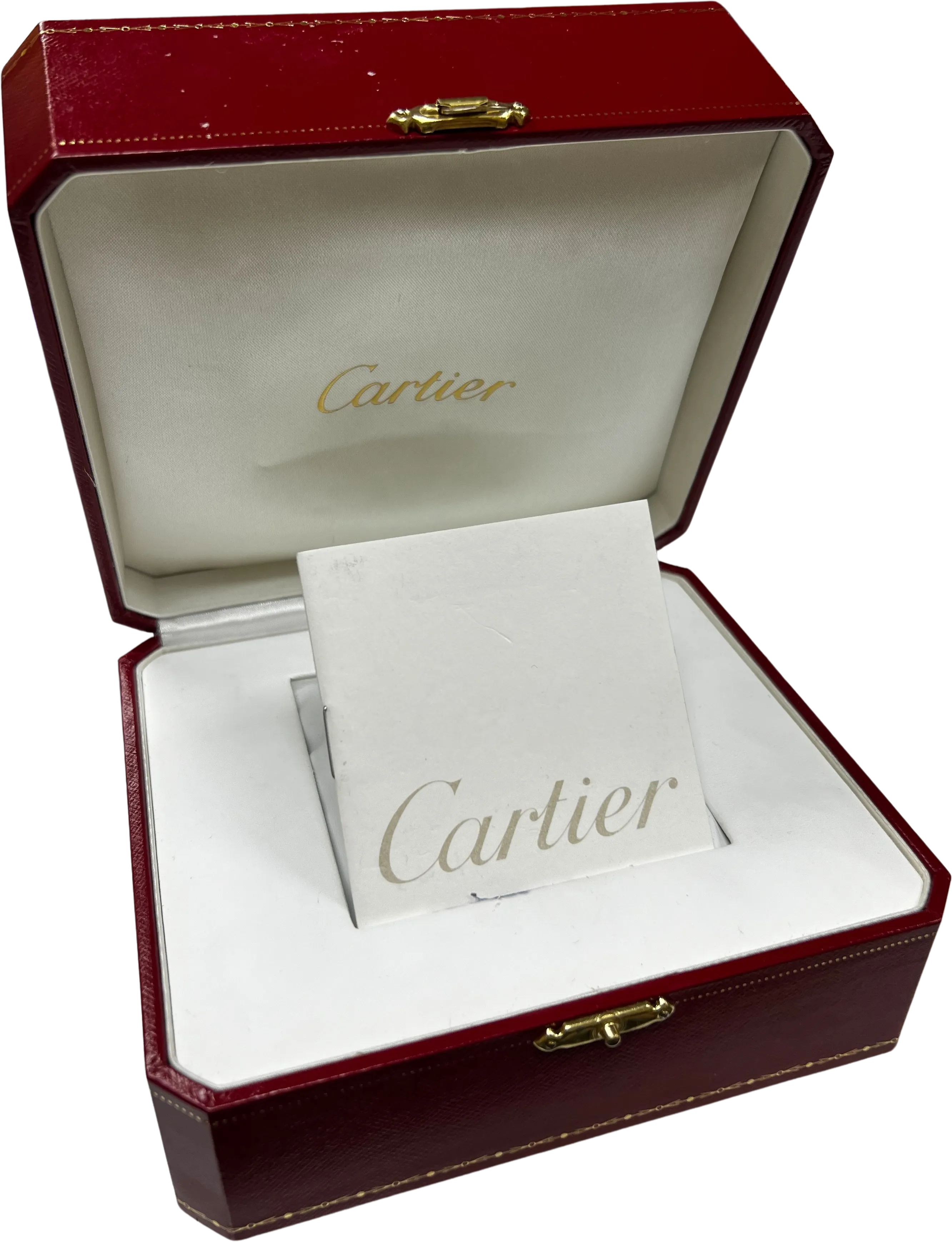 Cartier Santos 100 Midsize Automatic Stainless Leather Watch 2878 W20106X8 BOX