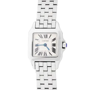 Cartier Santos Demoiselle 21mm Petite Ivory Stainless Steel Watch W25064Z5 2698