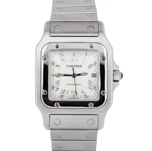 Cartier Santos Galbee 29mm Stainless Steel Silver Roman Automatic Watch 2319