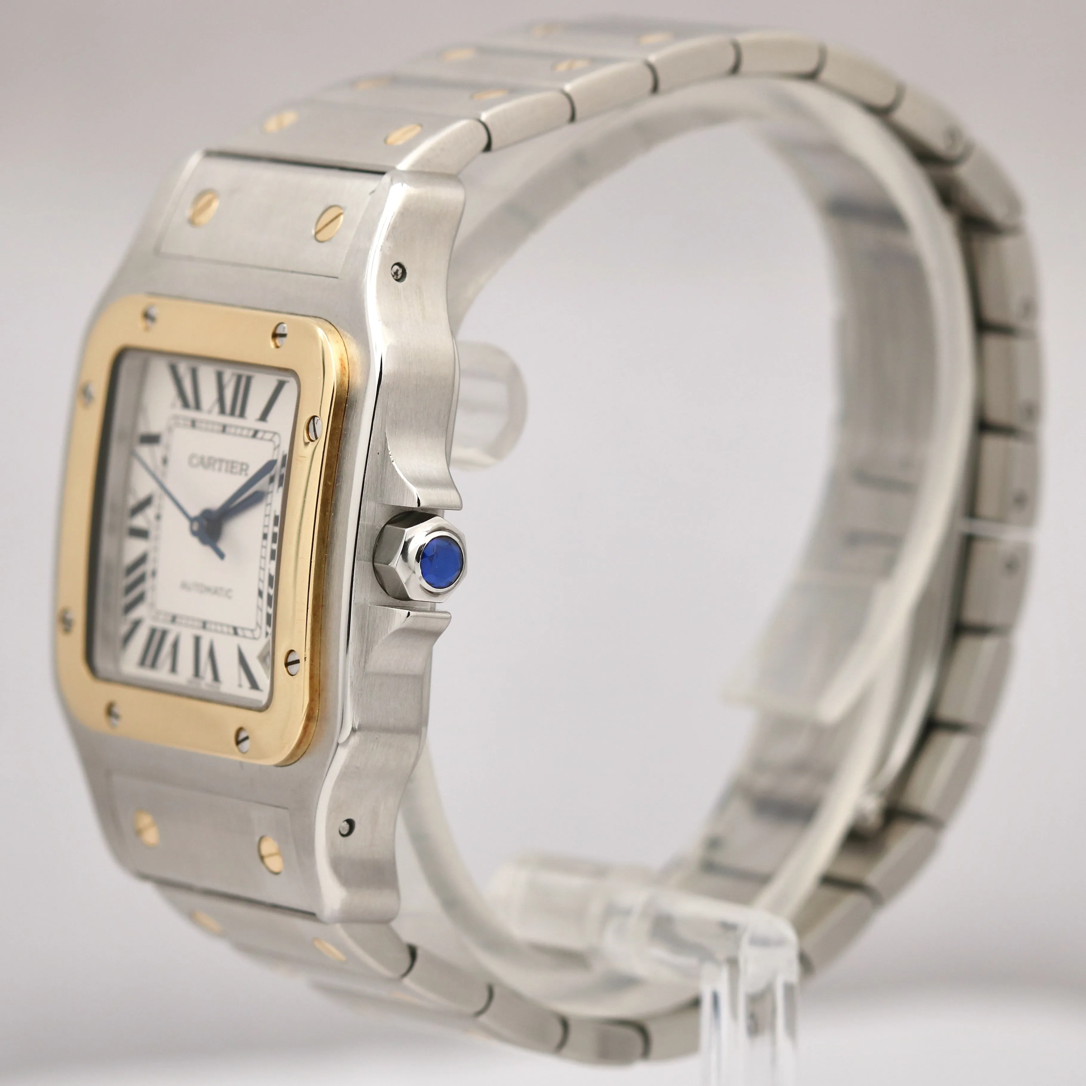 Cartier Santos Galbee 32mm Auto Two-Tone Stainless 18K White Roman 2823 W20099C4