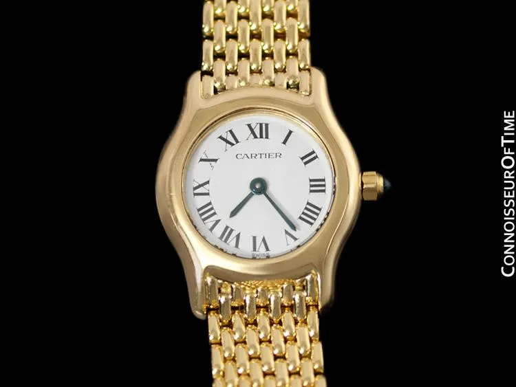 Cartier Victoria Ladies Mini Quartz Bracelet Watch - Solid 18K Gold