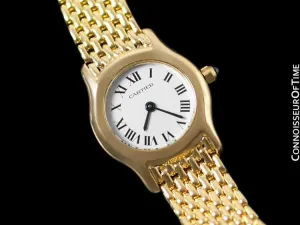 Cartier Victoria Ladies Mini Quartz Bracelet Watch - Solid 18K Gold