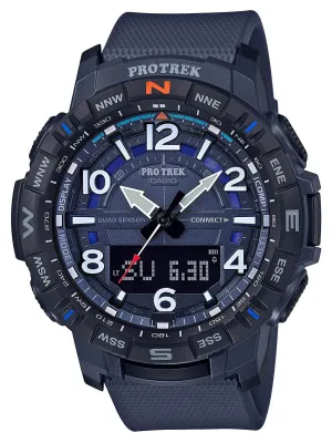 Casio ProTrek Quad Sensor Blue Ana-Digi Mens Bluetooth Watch PRTB50-2