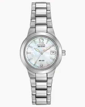 Citizen Chandler Ladies Eco-Drive Pearl Dial Watch EW1670-59D