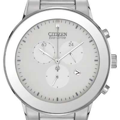 Citizen Silver Axiom Chronograph Watch AT2240-51A