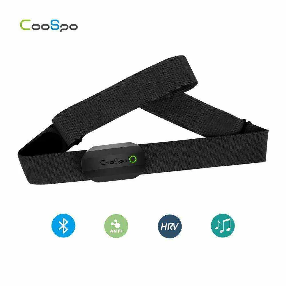 COOSPO H808S Heart Rate Monitor Bluetooth ANT  Chest Strap Heart Rate Monitor, Compatible with CoospoRide Peloton Zwift DDP Yoga Bike Computers Sports Watches