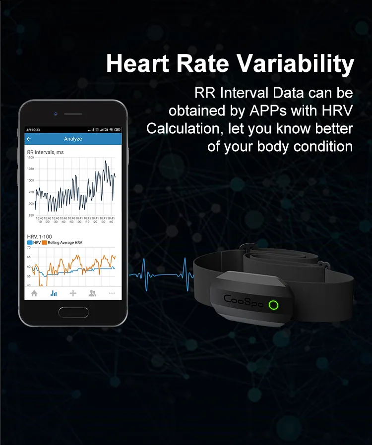 COOSPO H808S Heart Rate Monitor Bluetooth ANT  Chest Strap Heart Rate Monitor, Compatible with CoospoRide Peloton Zwift DDP Yoga Bike Computers Sports Watches