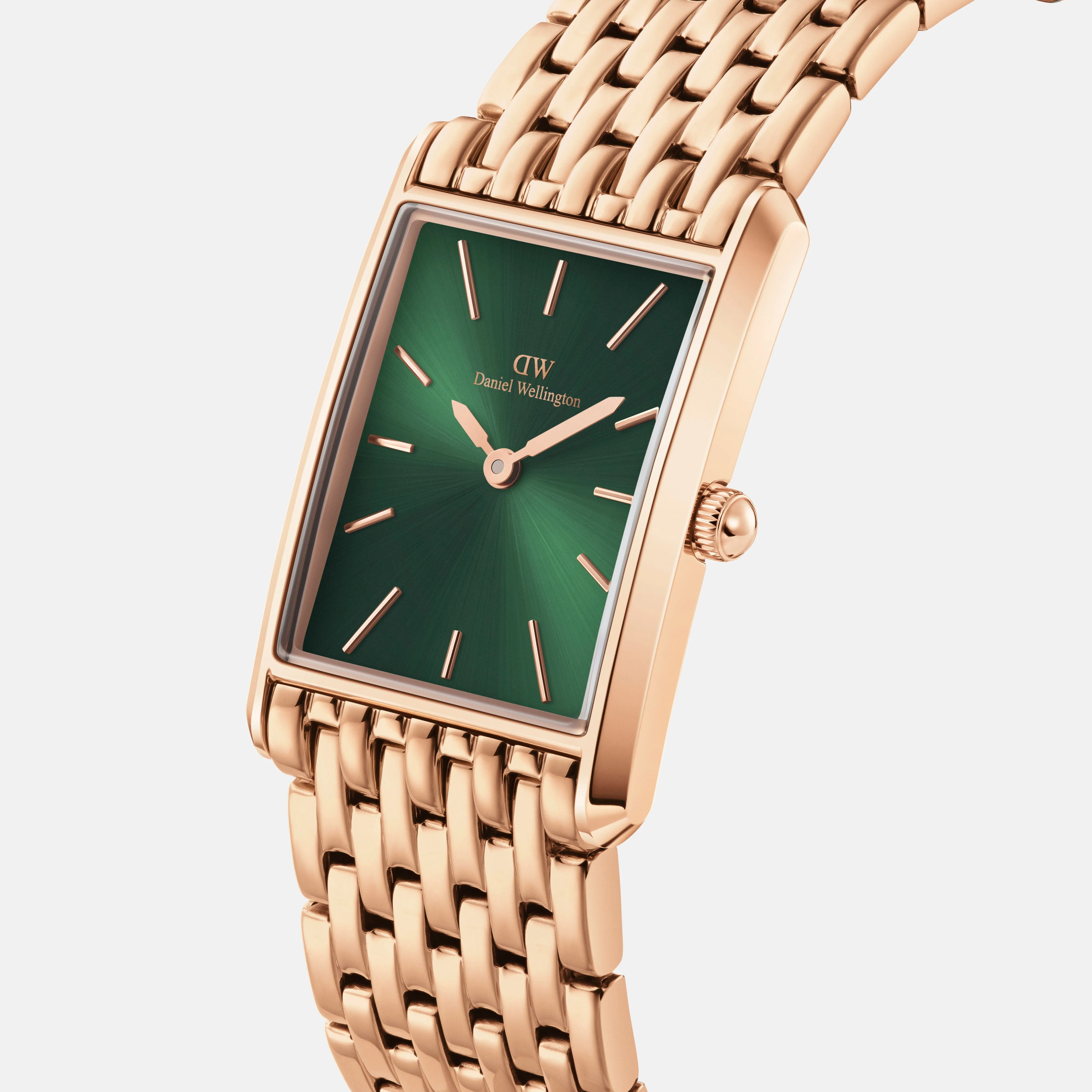 Daniel Wellington Bound 32x22 9-Link RG Emerald Sunray Watch