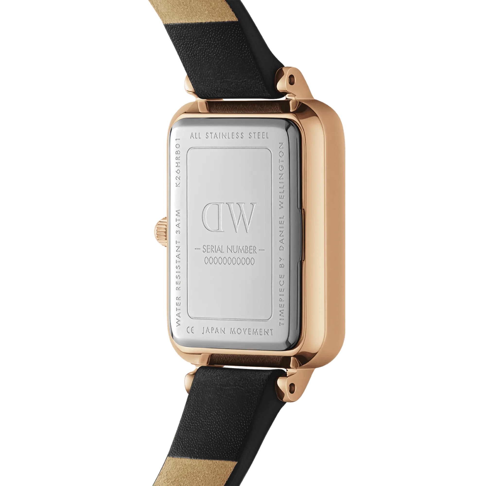 Daniel Wellington Quadro 20X26 Pressed Sheffield Rose Gold & Emerald Watch