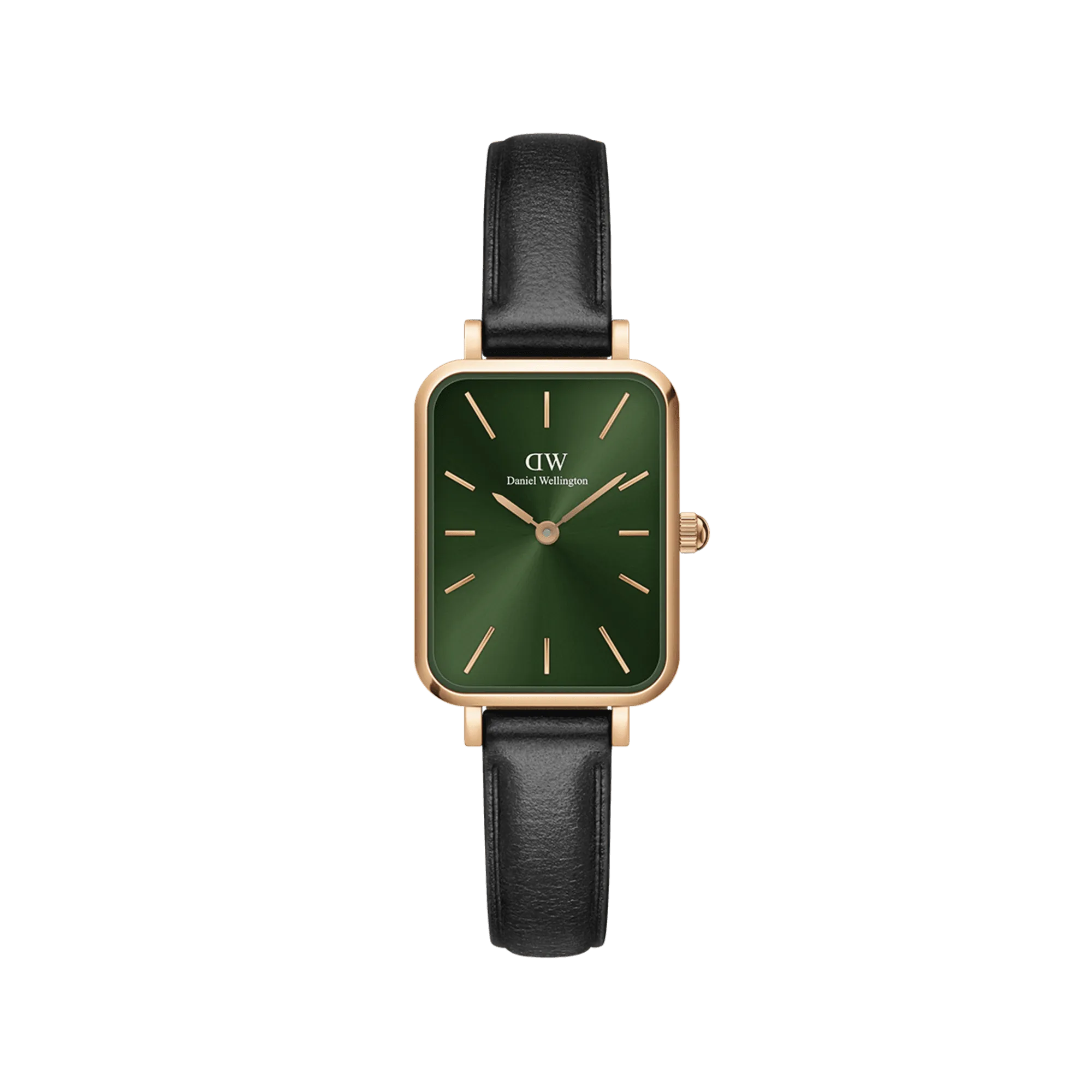 Daniel Wellington Quadro 20X26 Pressed Sheffield Rose Gold & Emerald Watch