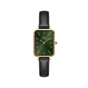 Daniel Wellington Quadro 20X26 Pressed Sheffield Rose Gold & Emerald Watch