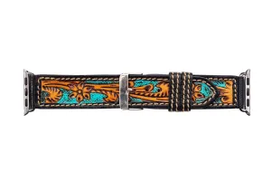 Dawson Creek Hand Tooled Leather Apple Watchband