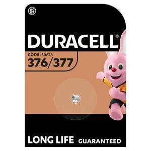 Duracell 377 SR626SW Silver Oxide 1.55V Watch Battery - SB-AW AG4, Long-Lasting Coin Cell