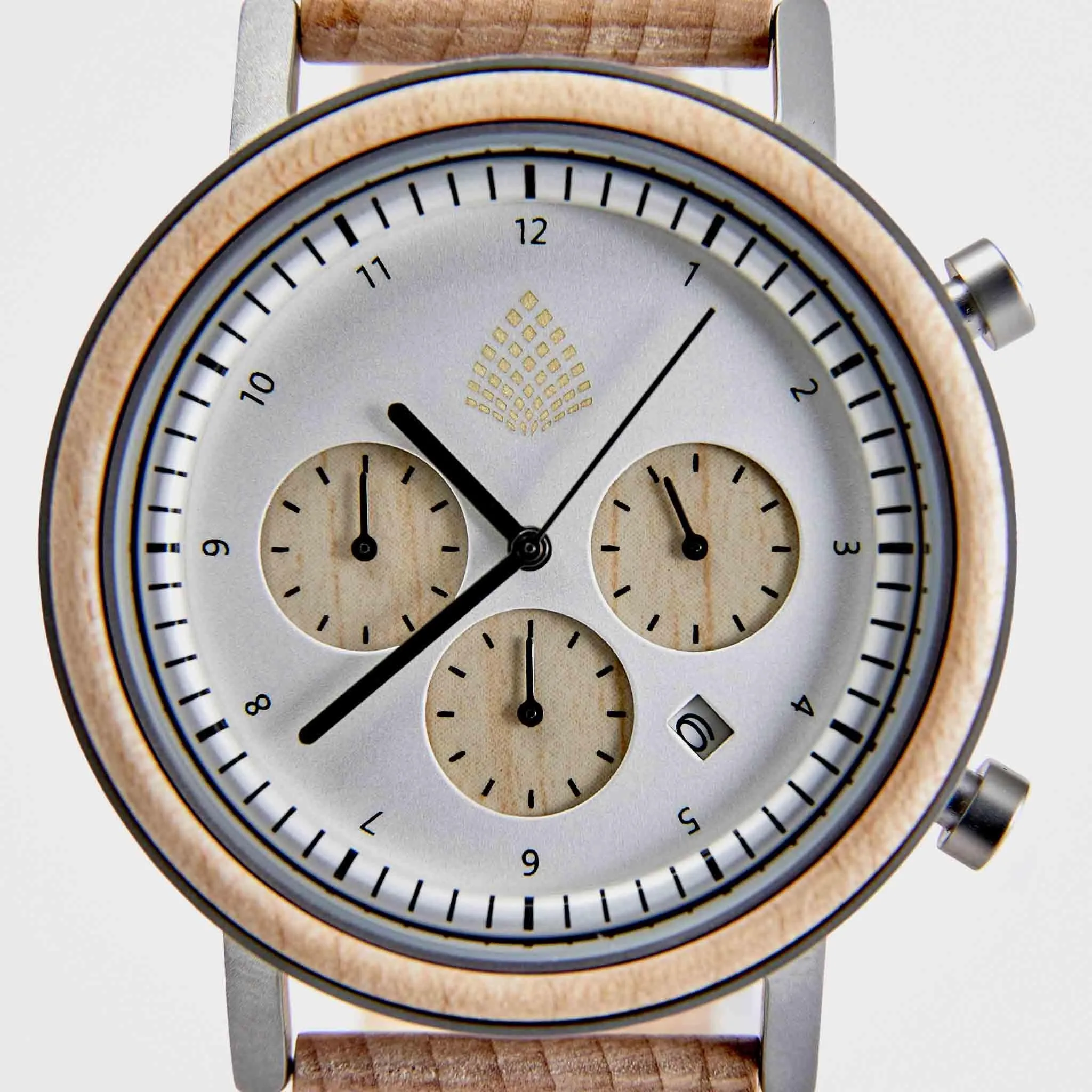 Eco-Friendly Chronograph Watch For Men: The White Cedar