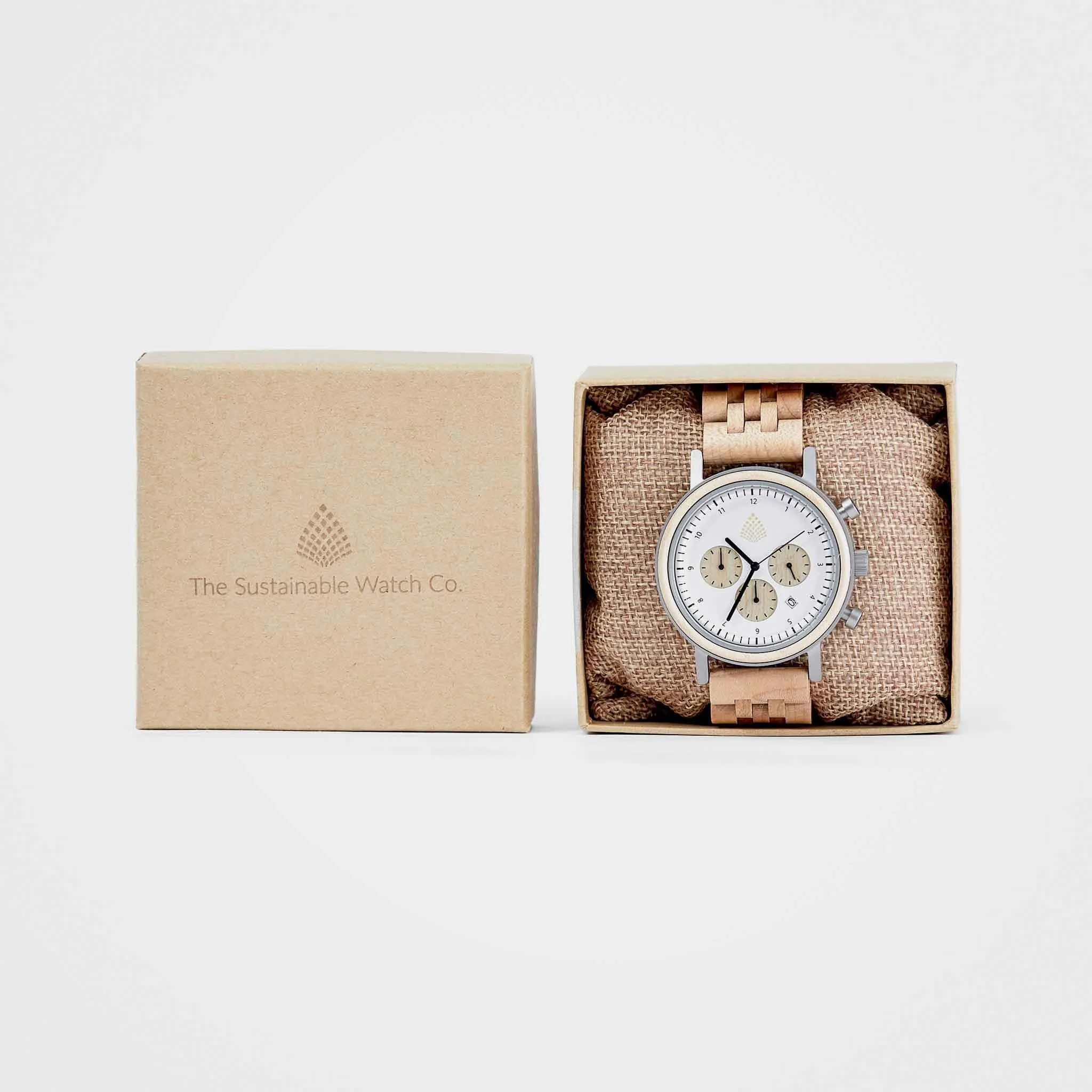 Eco-Friendly Chronograph Watch For Men: The White Cedar