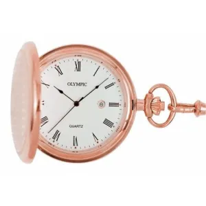 Elegant Olympic Quartz Pocket Watch in Rose Gold – Classic Style & Reliable Movement