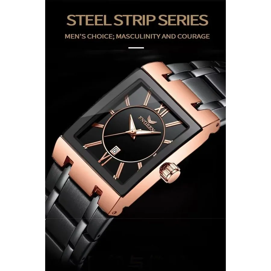 Elegant Steel Band Quartz Men's Classic Watch