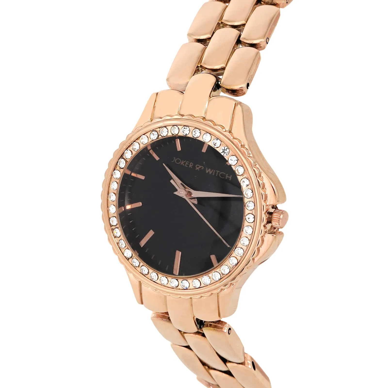 Erica Black Dial Rosegold Watch