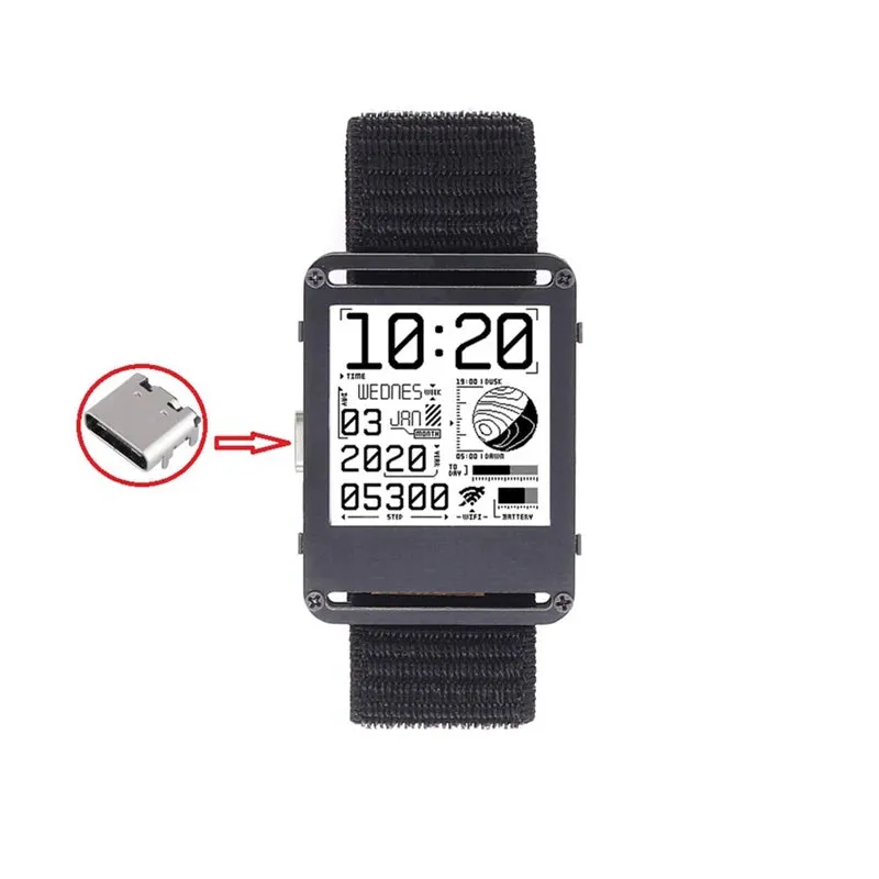 ESP32 Smart Watch E-Paper Watch Black PCB Electronic Components WATCHY E-INK WATCH BASED On ESP32 Type-C Port