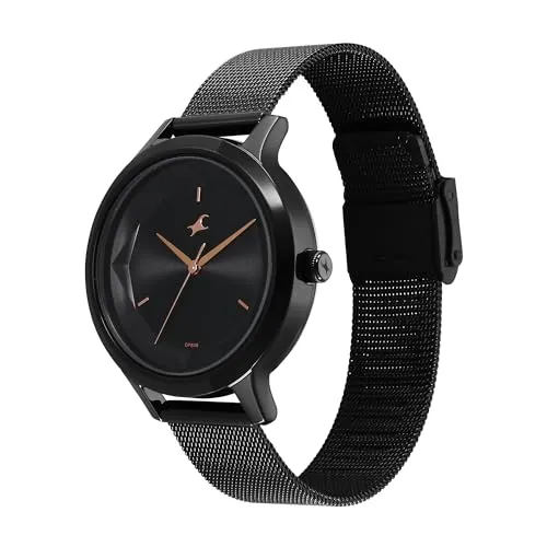 Fastrack Analog Black Dial Women's Watch-6210NM04