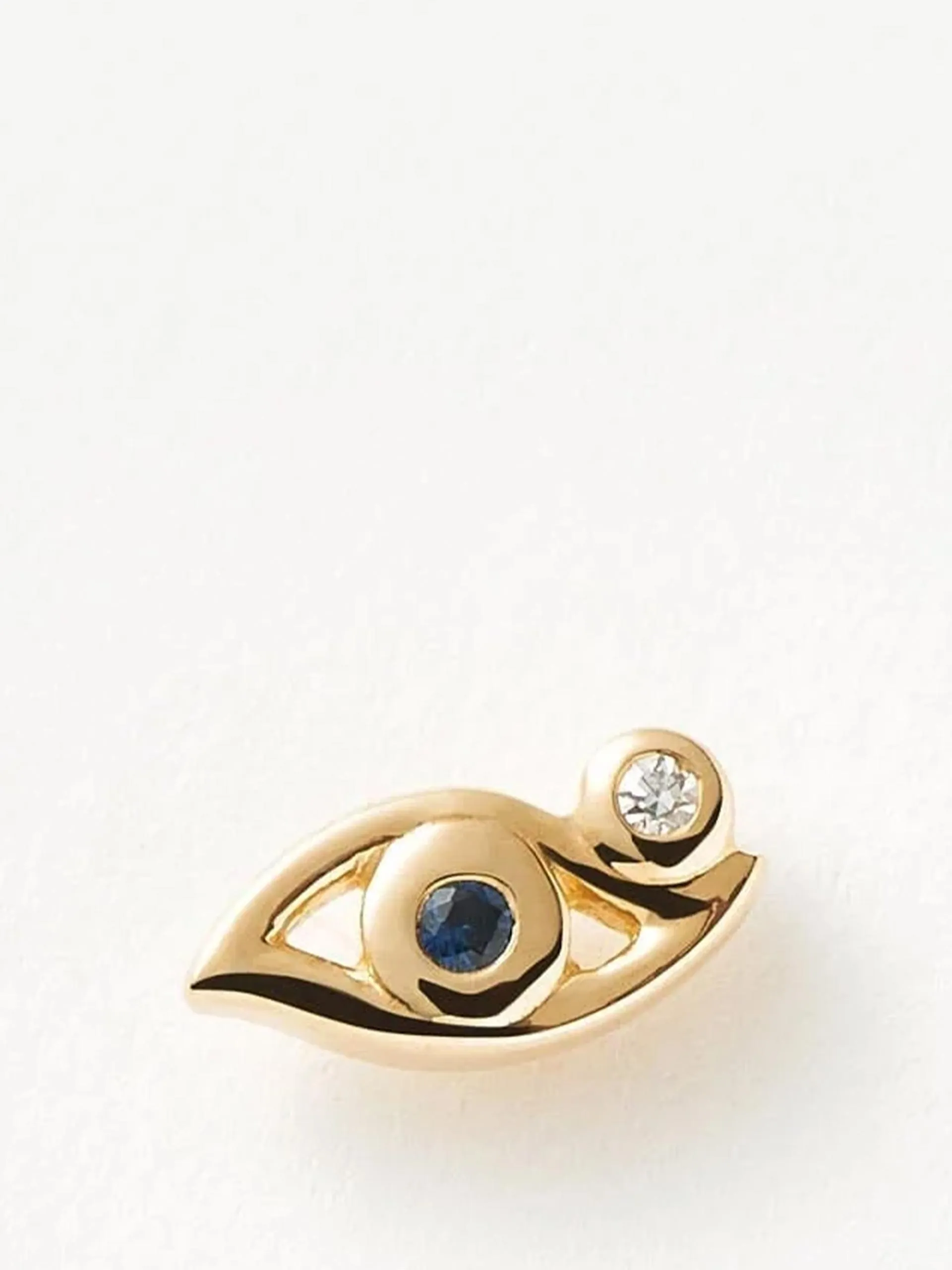 Fine evil eye single stud earrings