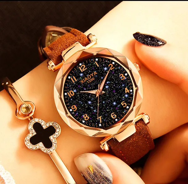 Grinded Belt Starry Sky Women's Watches