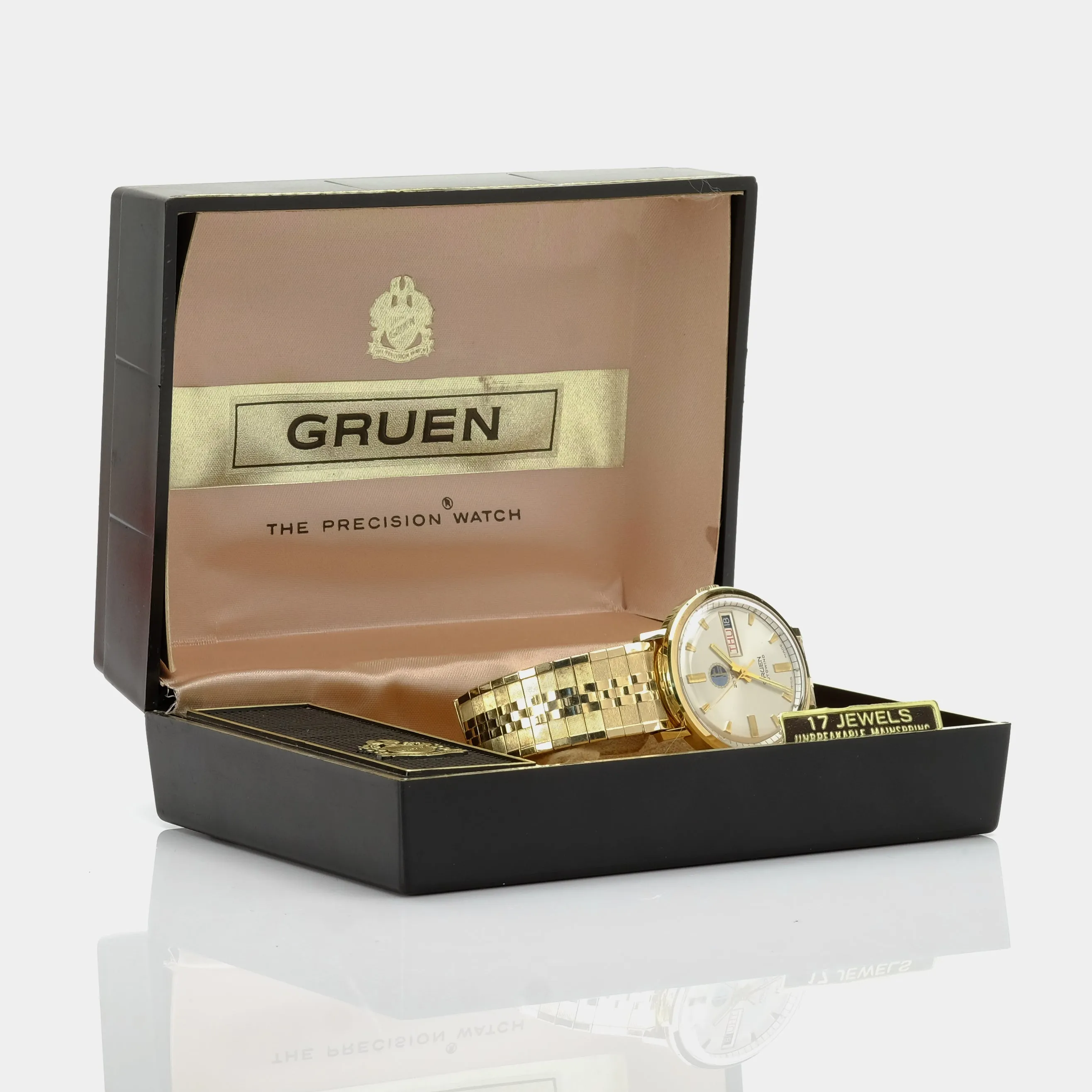 Gruen Saturn Day-Date Circa Early 1960s Wristwatch