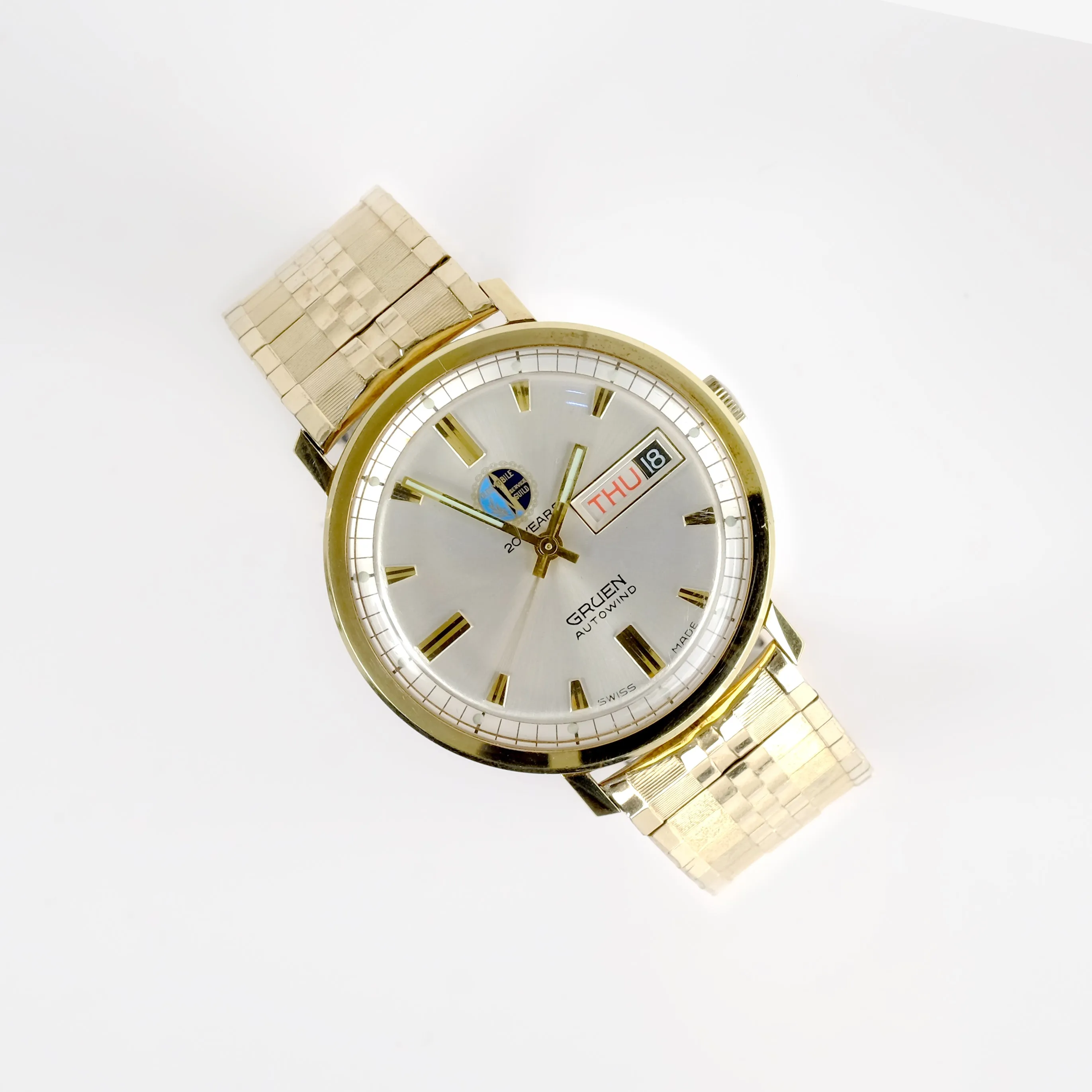 Gruen Saturn Day-Date Circa Early 1960s Wristwatch