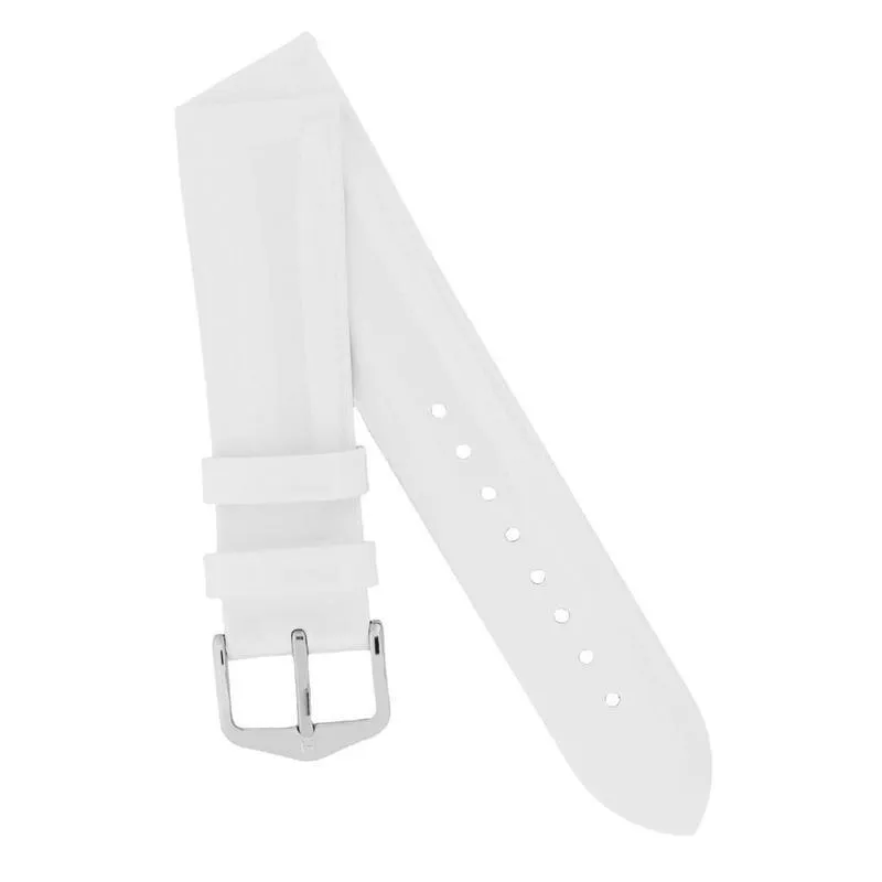 Hirsch DIVA Glossy Ladies Leather Watch Strap in WHITE