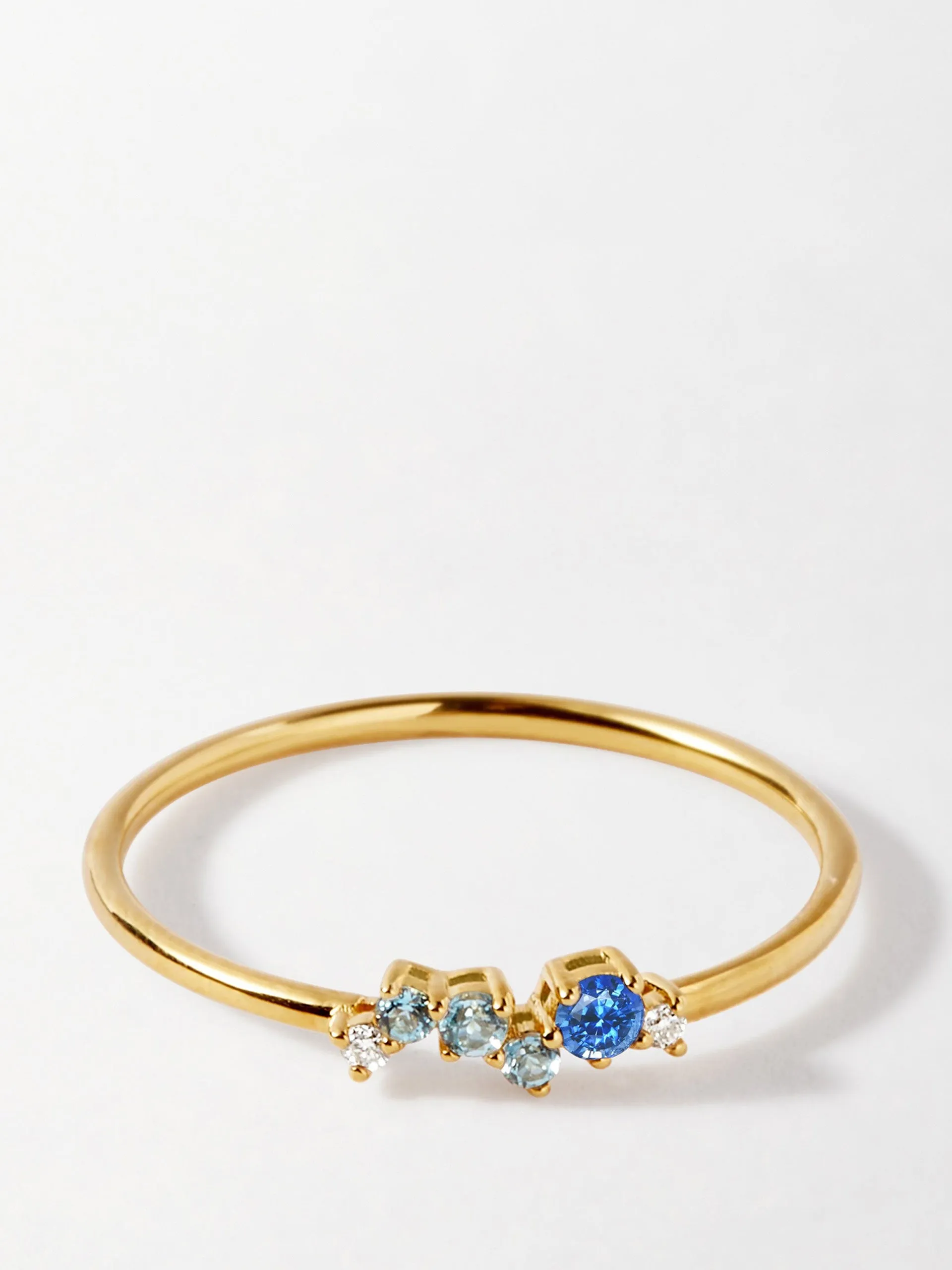 Intuition sapphire ray ring