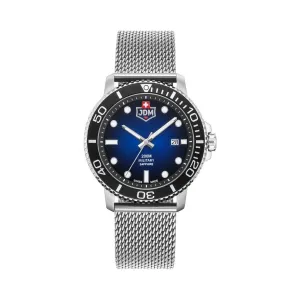 JDM Military Tango Blue Steel Mesh Watch