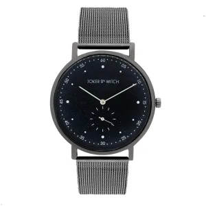 Joker & Witch Drake Classic Black DIAL Gunmetal MESH Men's Watch