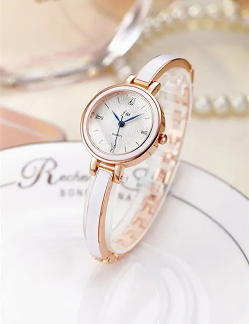 JW Rose Gold Quartz Watch Women Clock Luxury Brand Stainless steel Bracelet watches Ladies Dress Crystal Wristwatches relogio