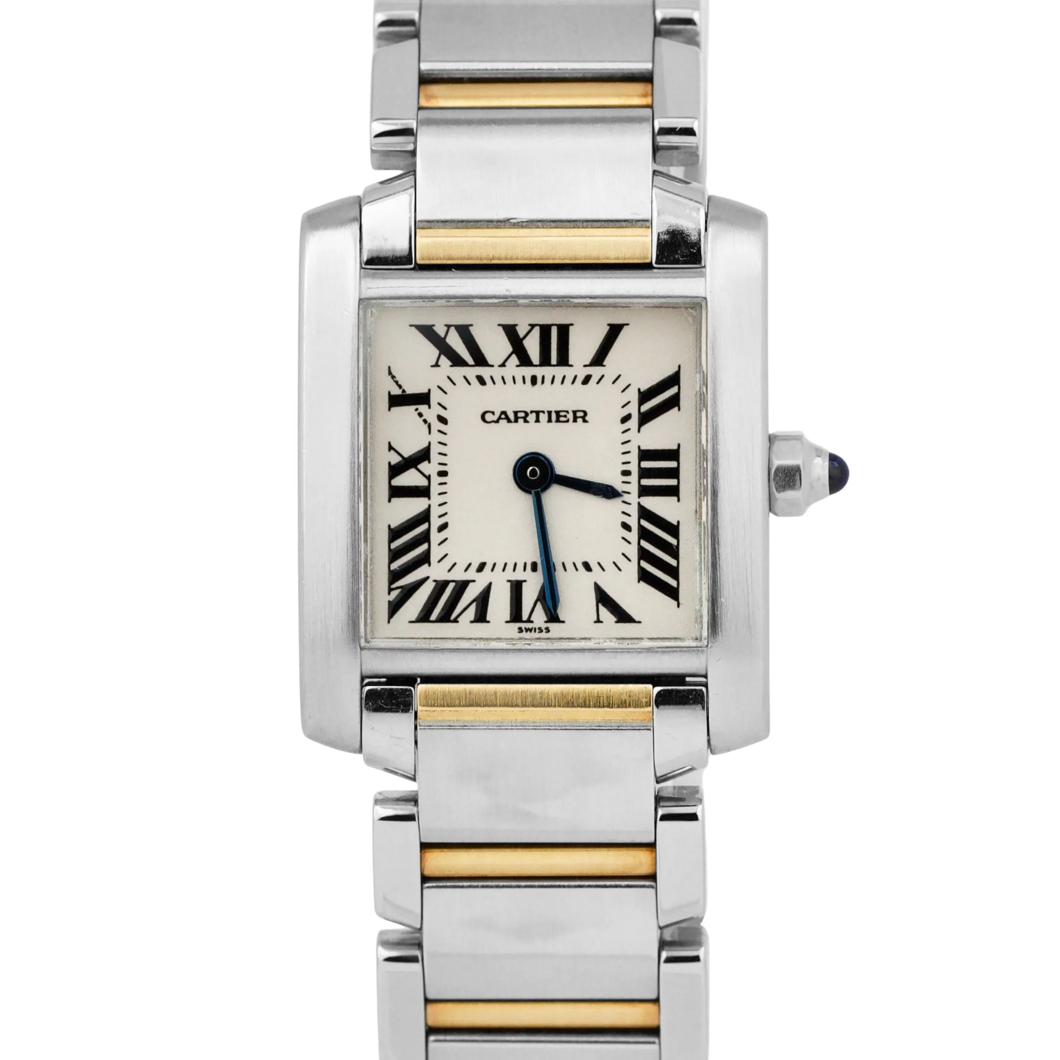 Ladies Cartier Tank Francaise Gold Stainless Roman Quartz Watch 2300 W51007Q4