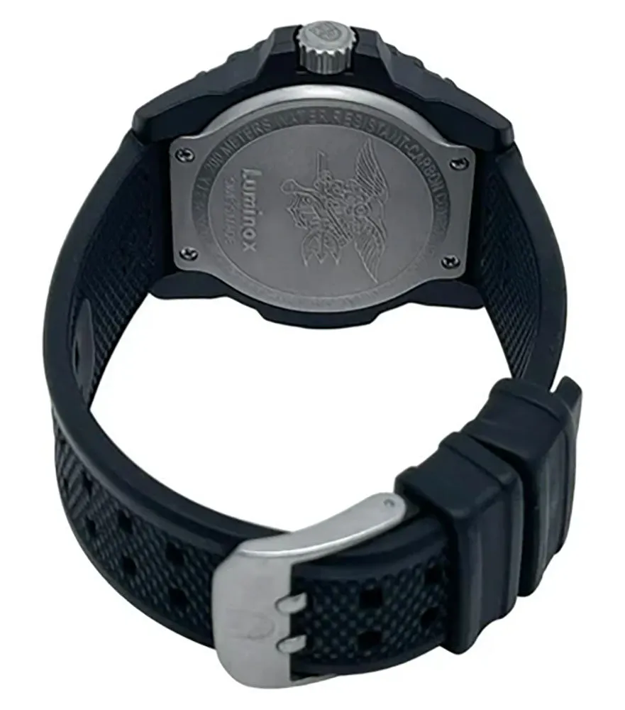 Luminox Navy SEAL CARBONOX Black Dial Black Rubber Strap Date Divers Quartz Mens Watch XS.3501.F