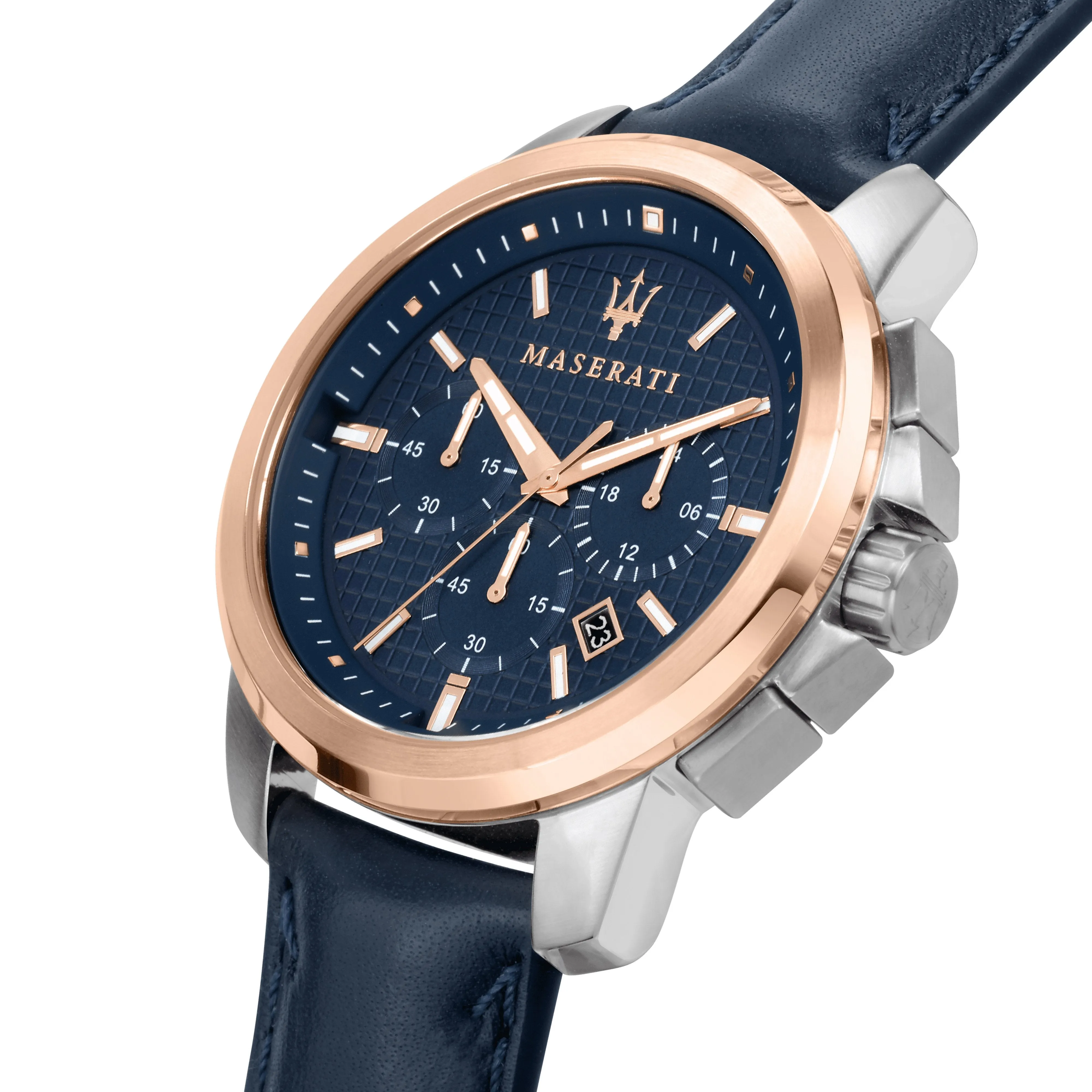 Maserati Successo Navy Blue Chronograph Watch