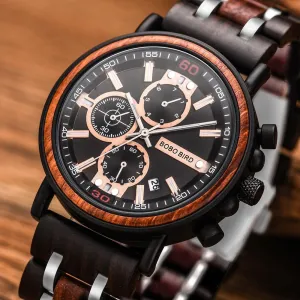 Men Luxury Customised Wooden Carved Watches