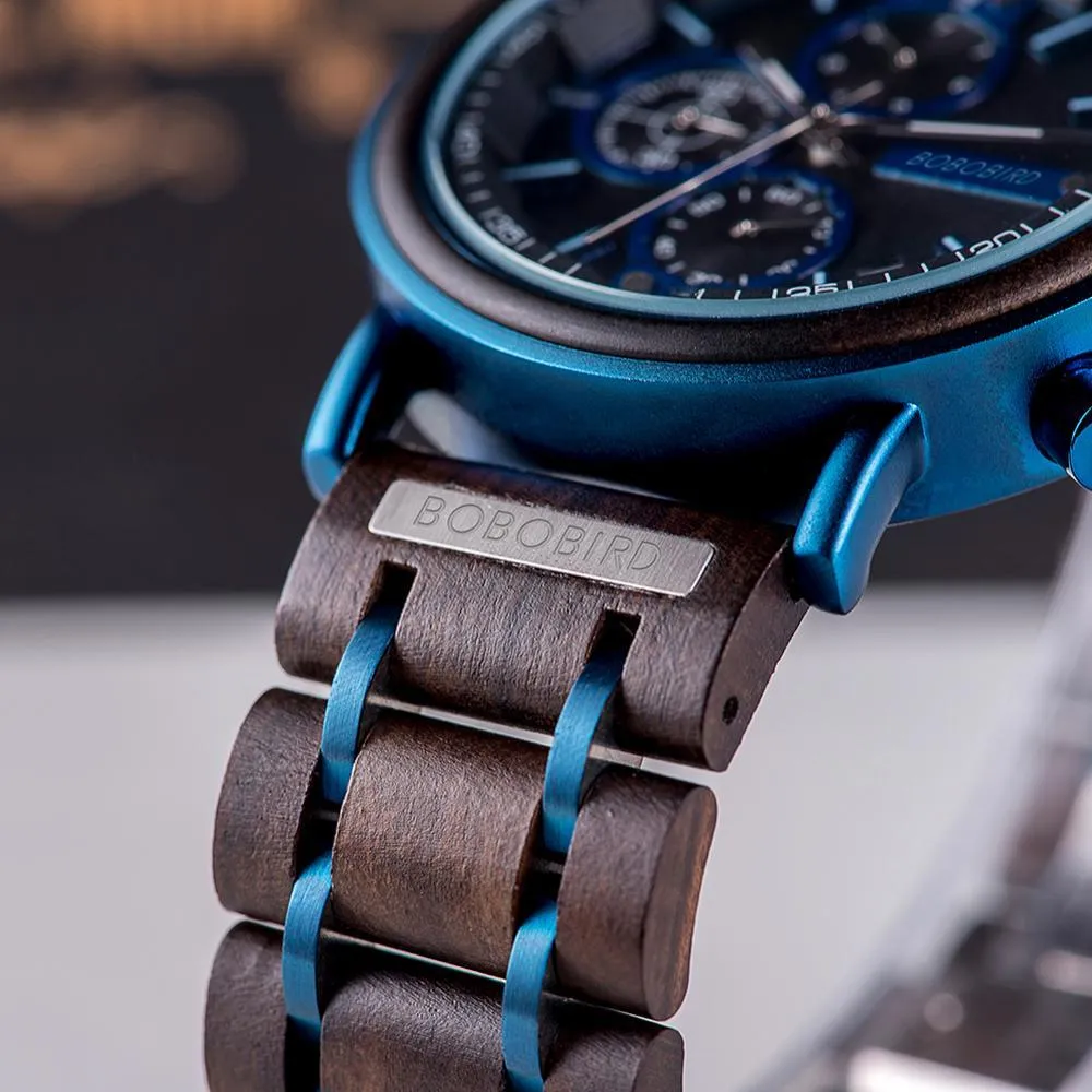 Men Luxury Customised Wooden Carved Watches