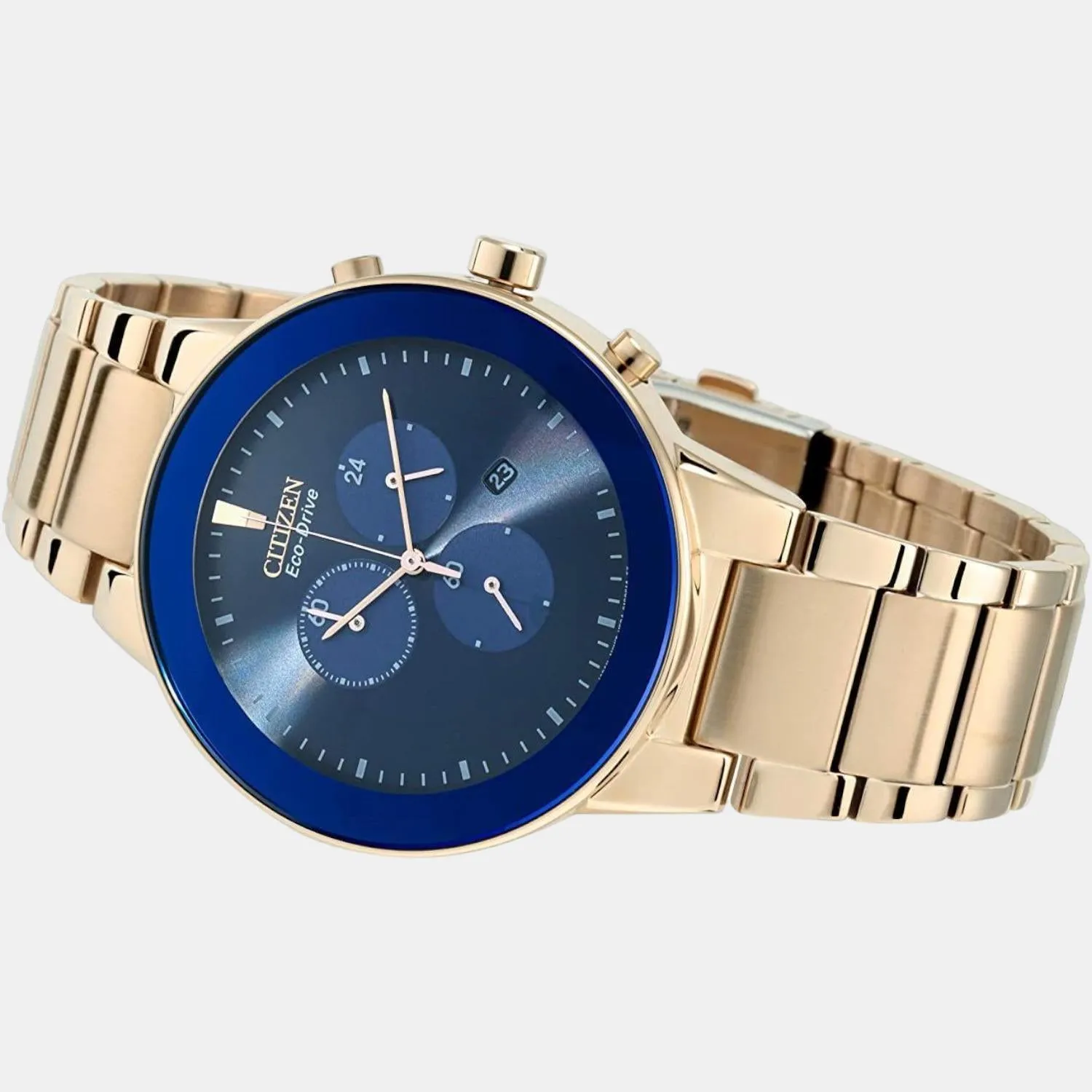 Men's Blue Stainless Steel Chronograph Watch AT2243-87L