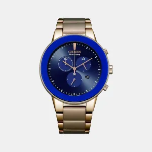 Men's Blue Stainless Steel Chronograph Watch AT2243-87L