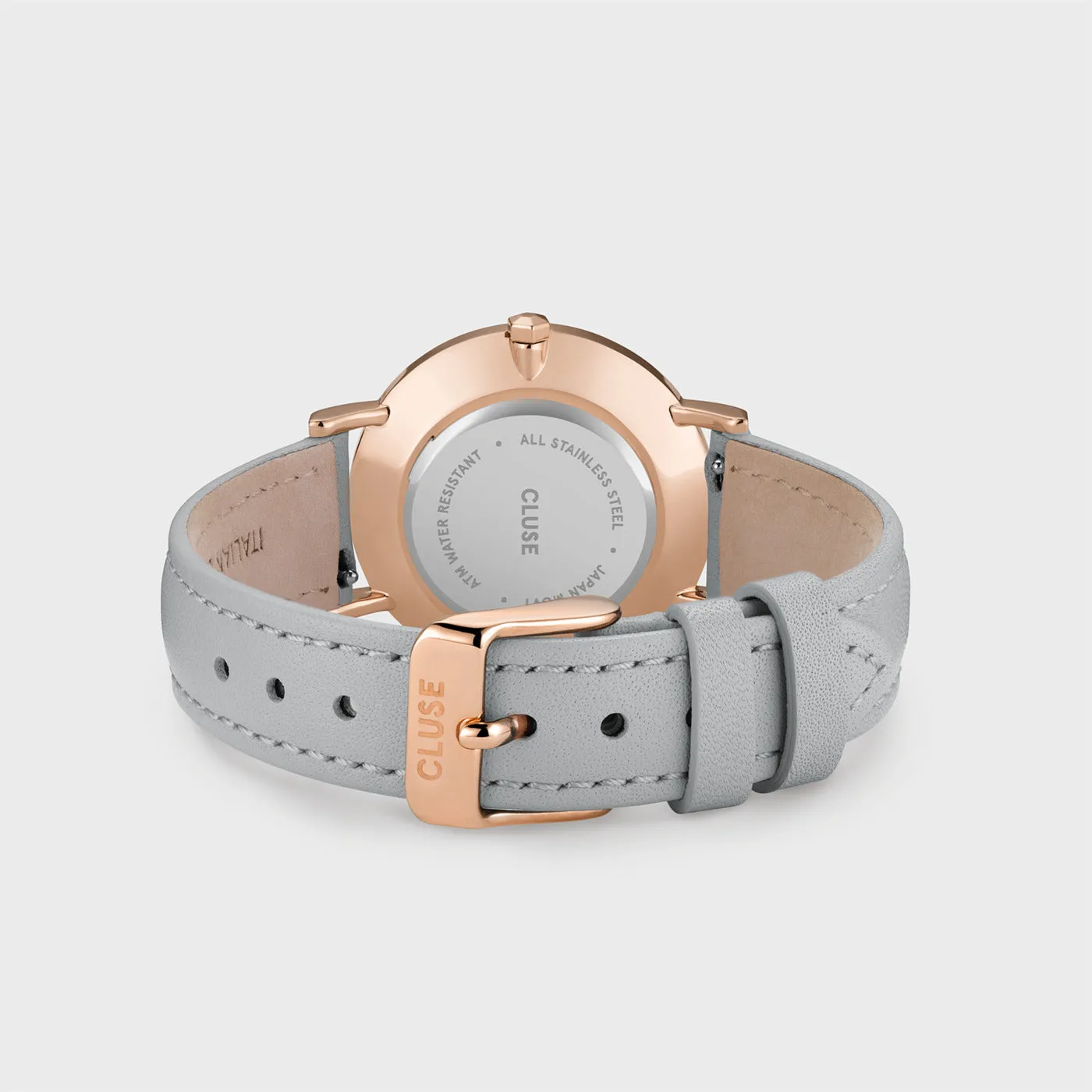 Minuit Leather Grey, Rose Gold Colour