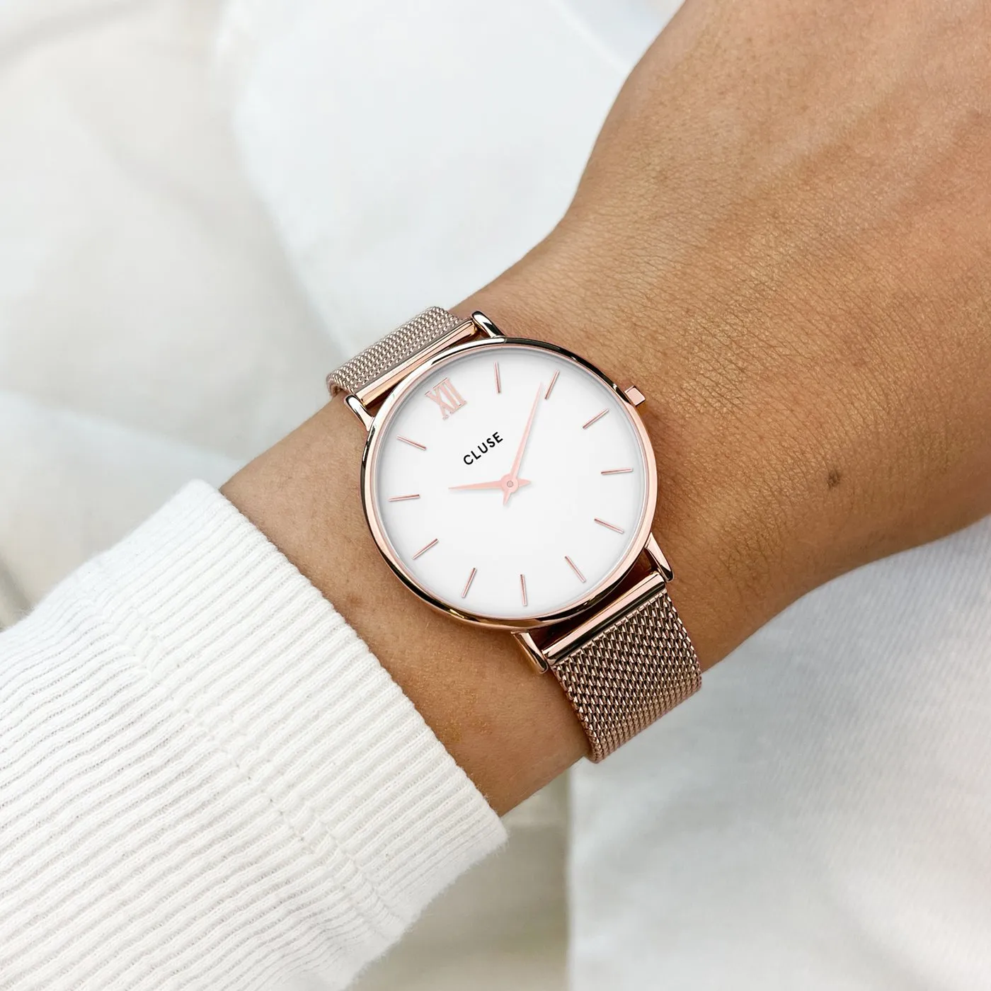 Minuit Mesh Rose Gold/White